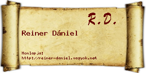 Reiner Dániel névjegykártya